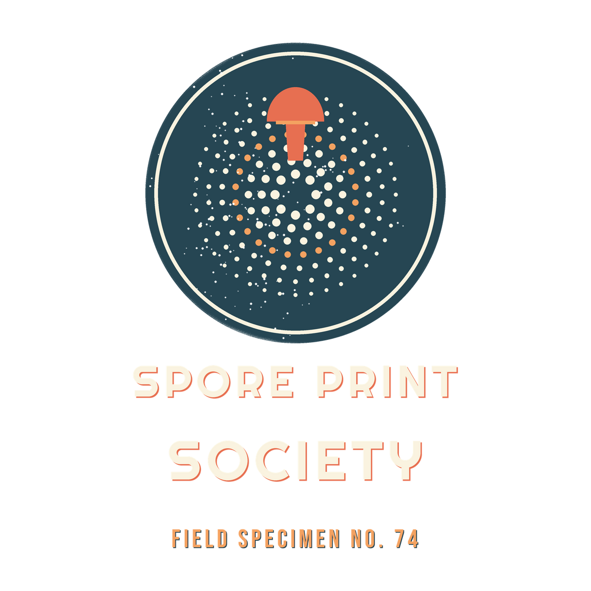 Spore Print Society collection — mushroom spore print graphic