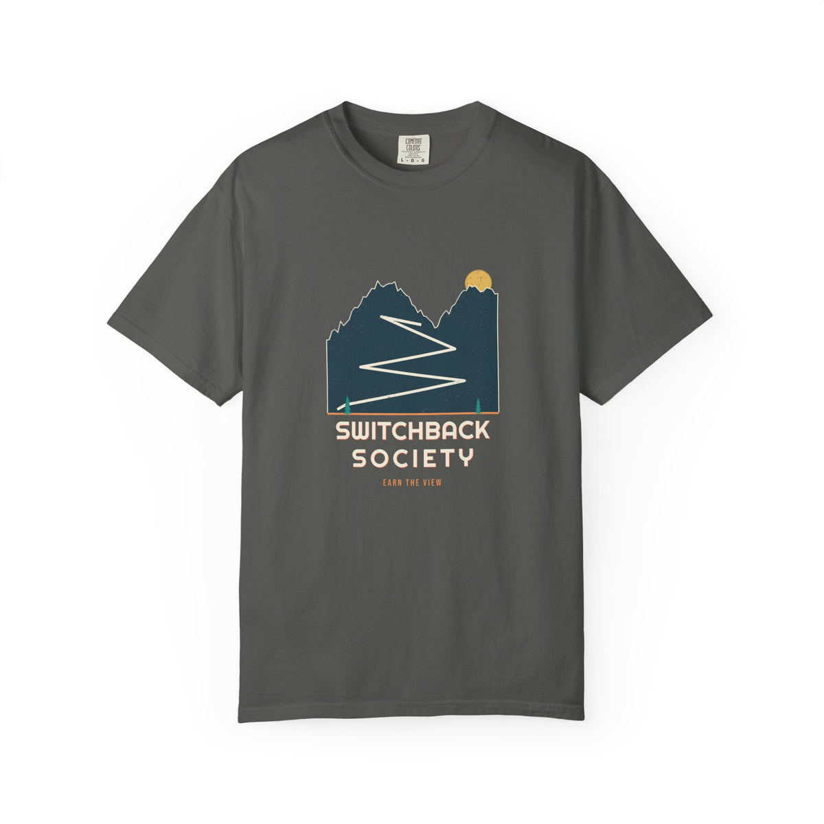 Switchback Society Tee — Retro Vibes graphic apparel, printed to order on Comfort Colors