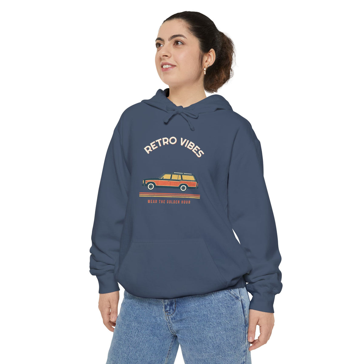 Wagon Wordmark Hoodie by Retro Vibes — product view 2