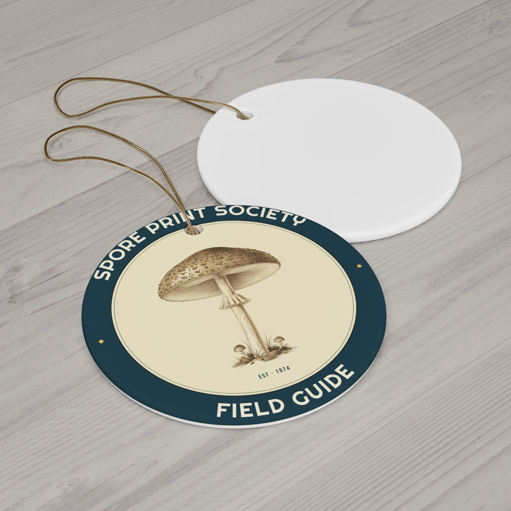 Spore Print Society Field Guide Badge Ornament