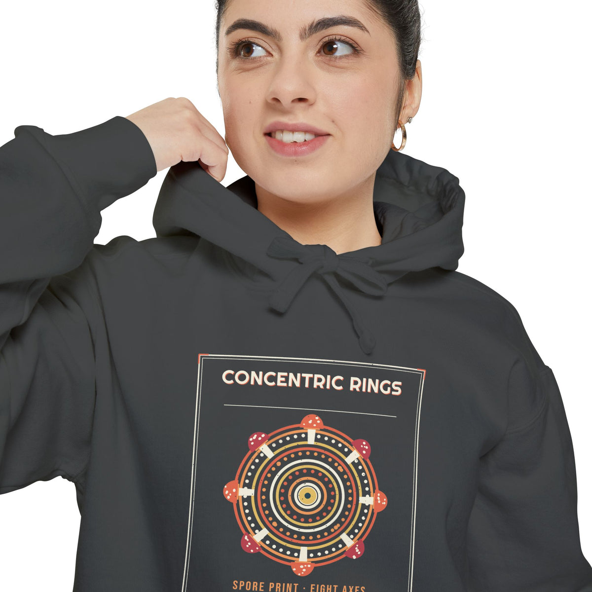 Concentric Spore Rings Hoodie — Retro Vibes