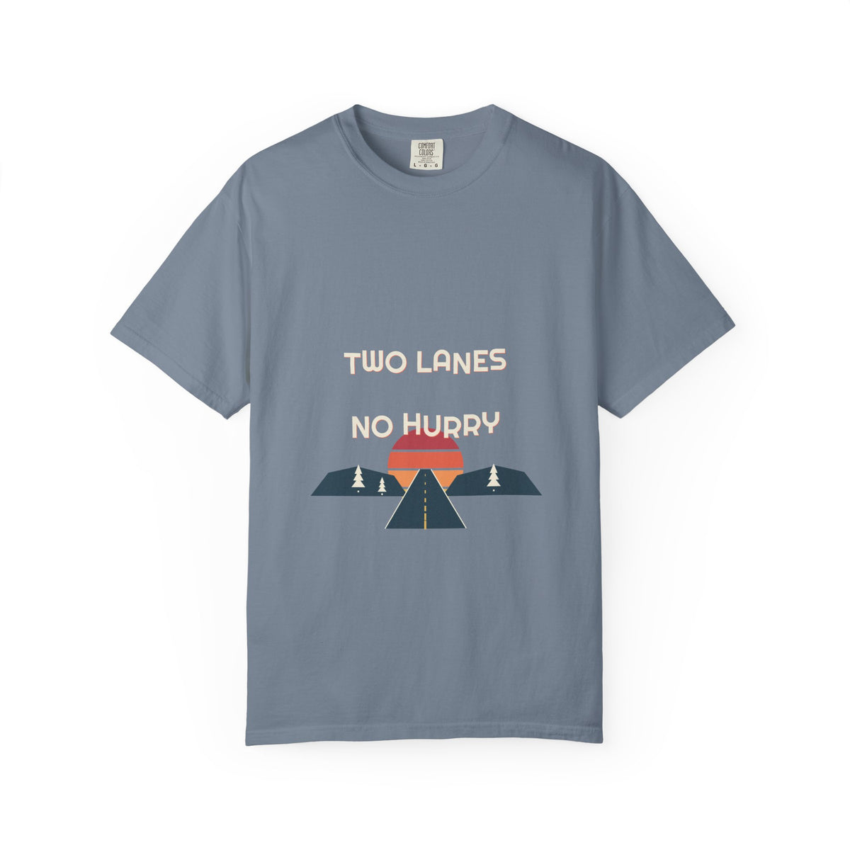 Two Lanes, No Hurry Tee — Retro Vibes