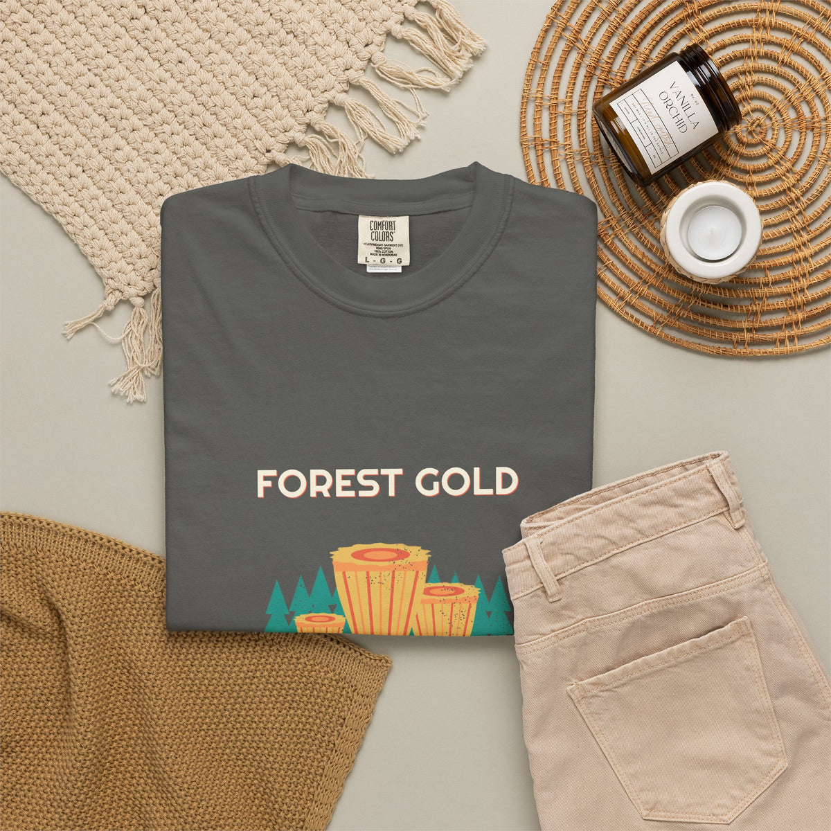 Forest Gold Tee by Retro Vibes — product view 5