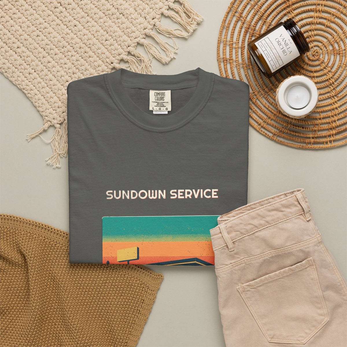 Sundown Service Tee by Retro Vibes — product view 9