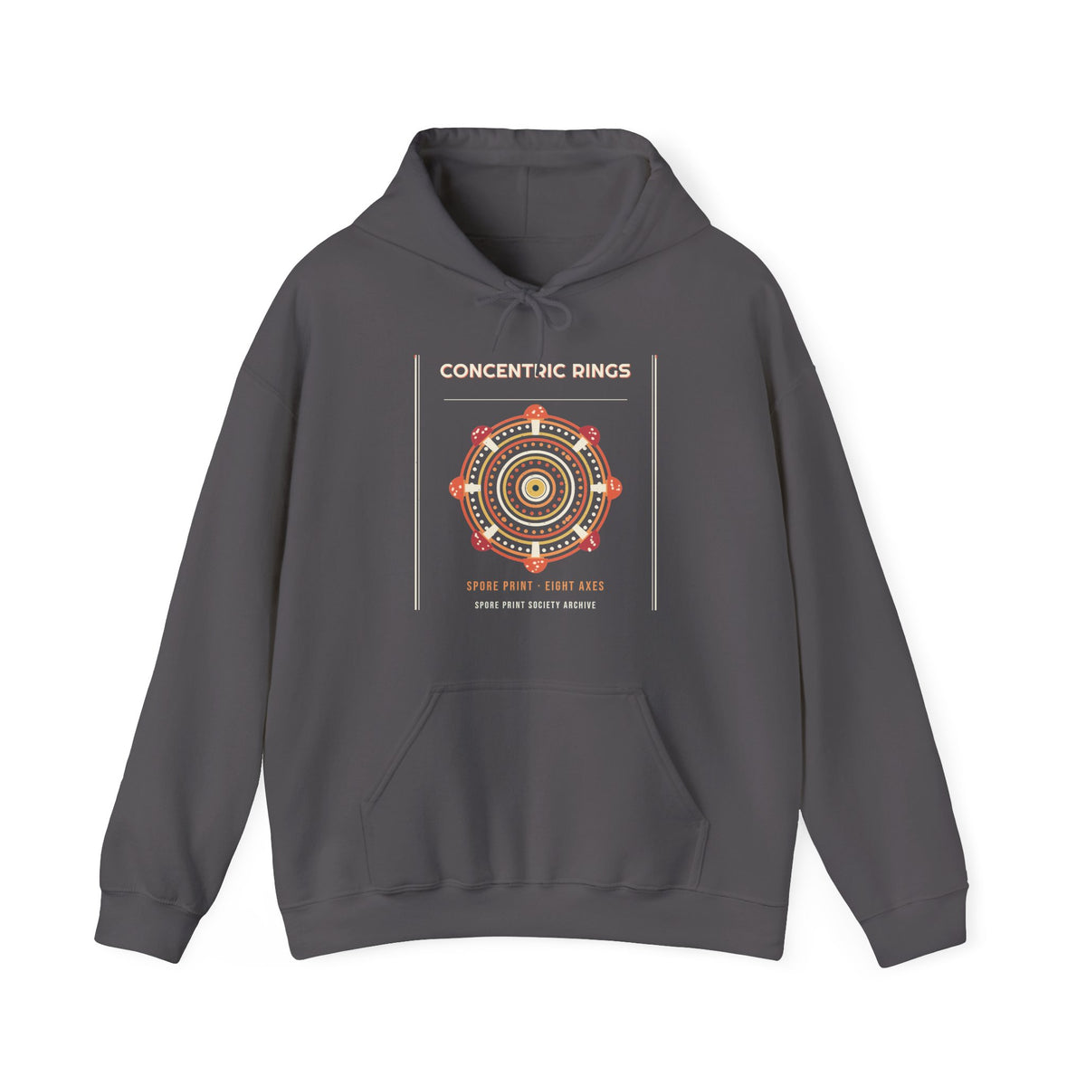 Concentric Spore Rings Hoodie — Retro Vibes