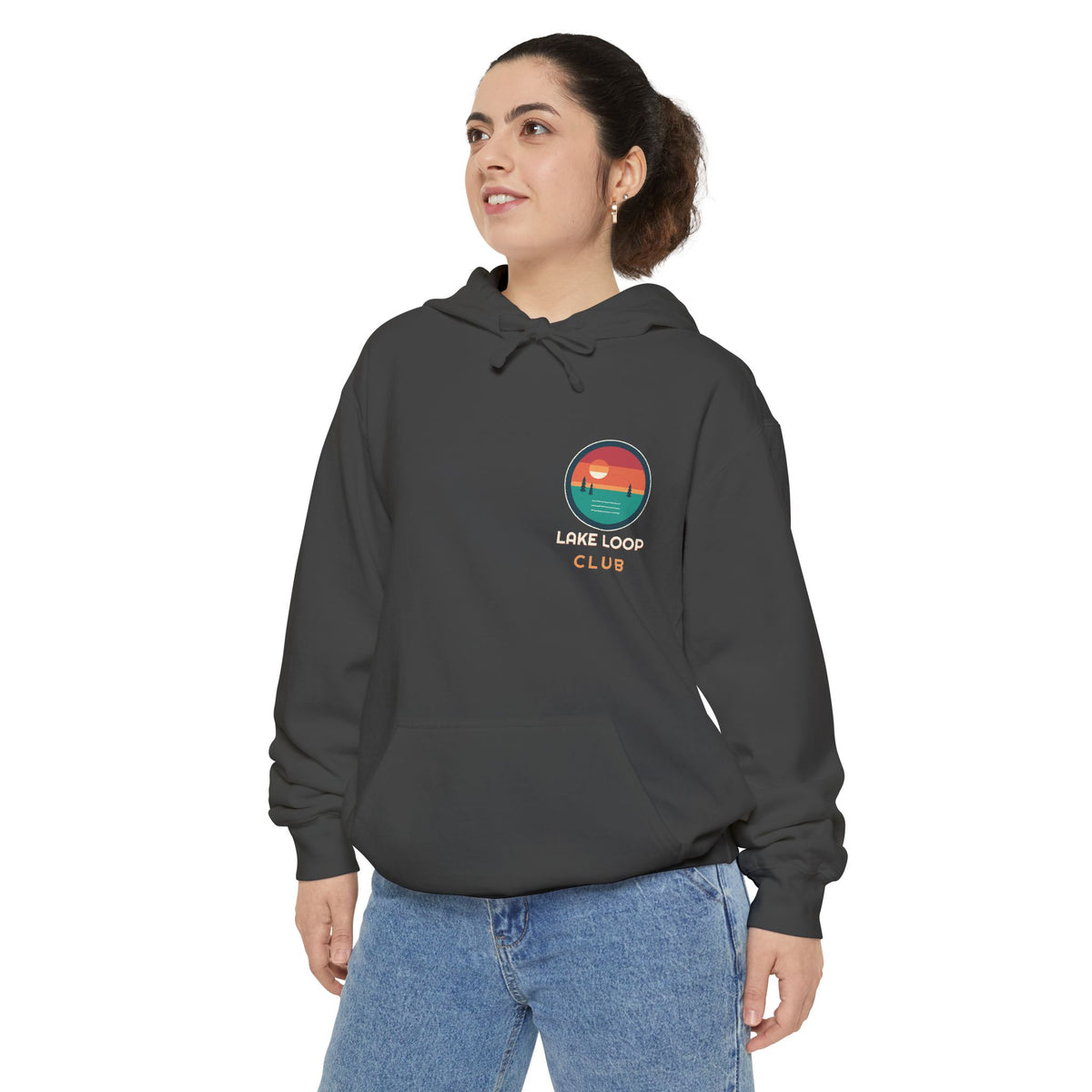Lake Loop Club Hoodie by Retro Vibes — product view 3
