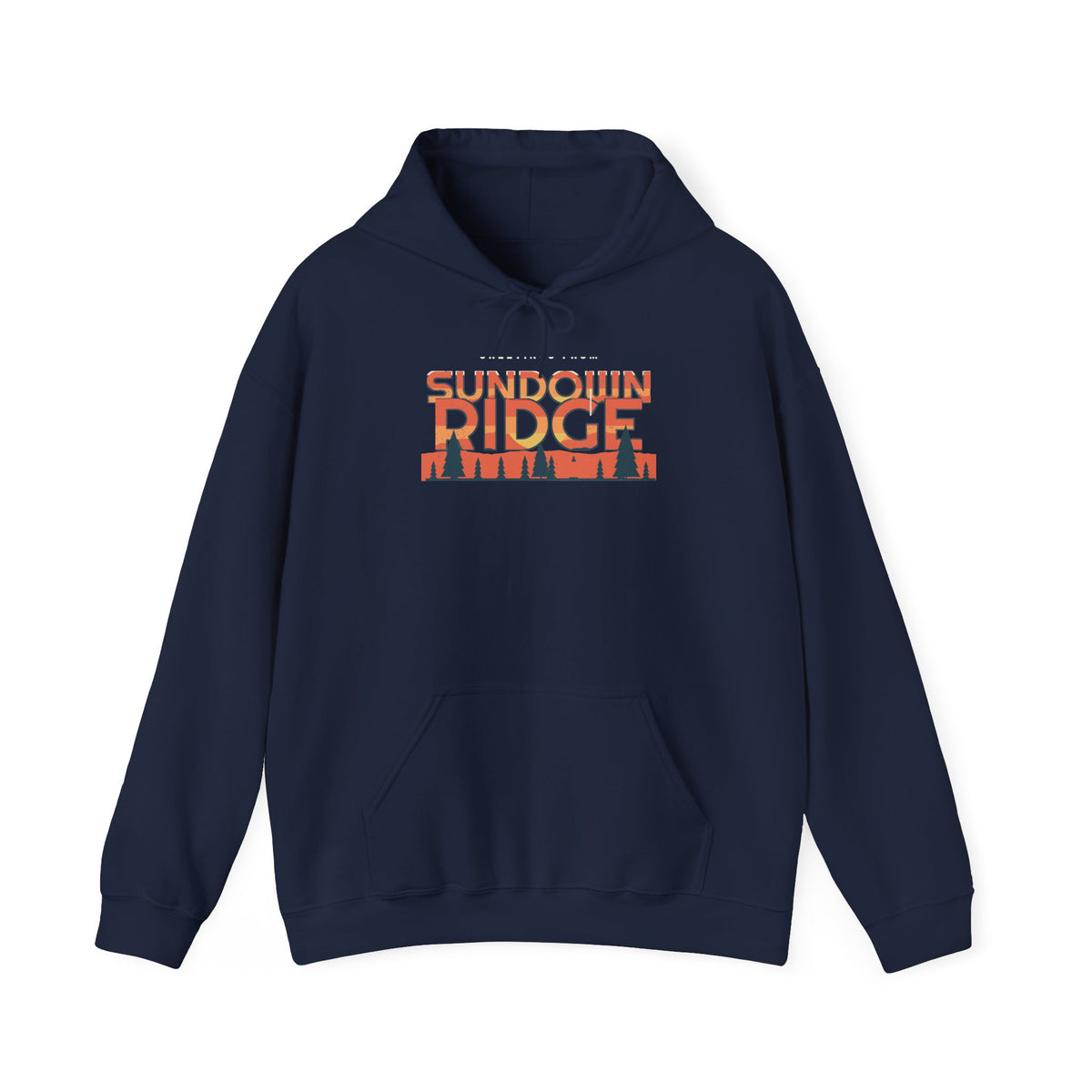 Greetings from Sundown Ridge Hoodie — Retro Vibes