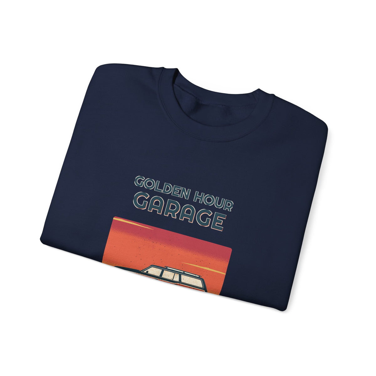 Golden Hour Garage Crewneck Sweatshirt