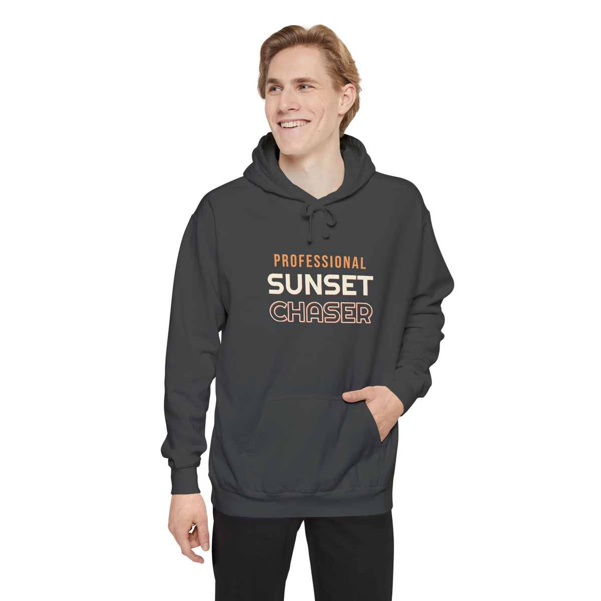 Professional Sunset Chaser Hoodie by Retro Vibes — product view 5