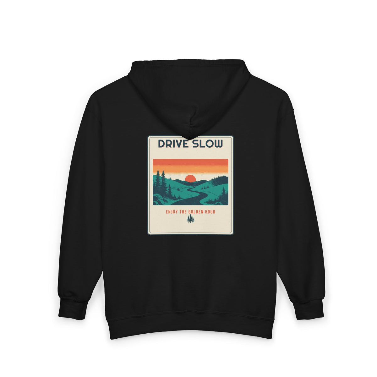 Drive Slow Zip Hoodie — Retro Vibes