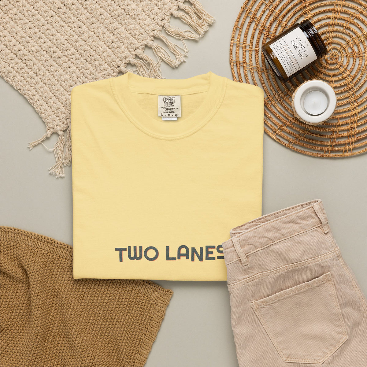 Two Lanes, No Hurry Tee by Retro Vibes — product view 6