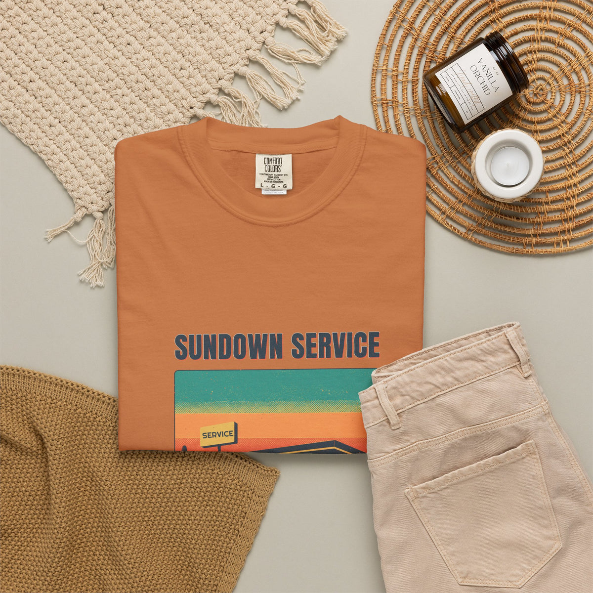 Sundown Service Tee by Retro Vibes — product view 6