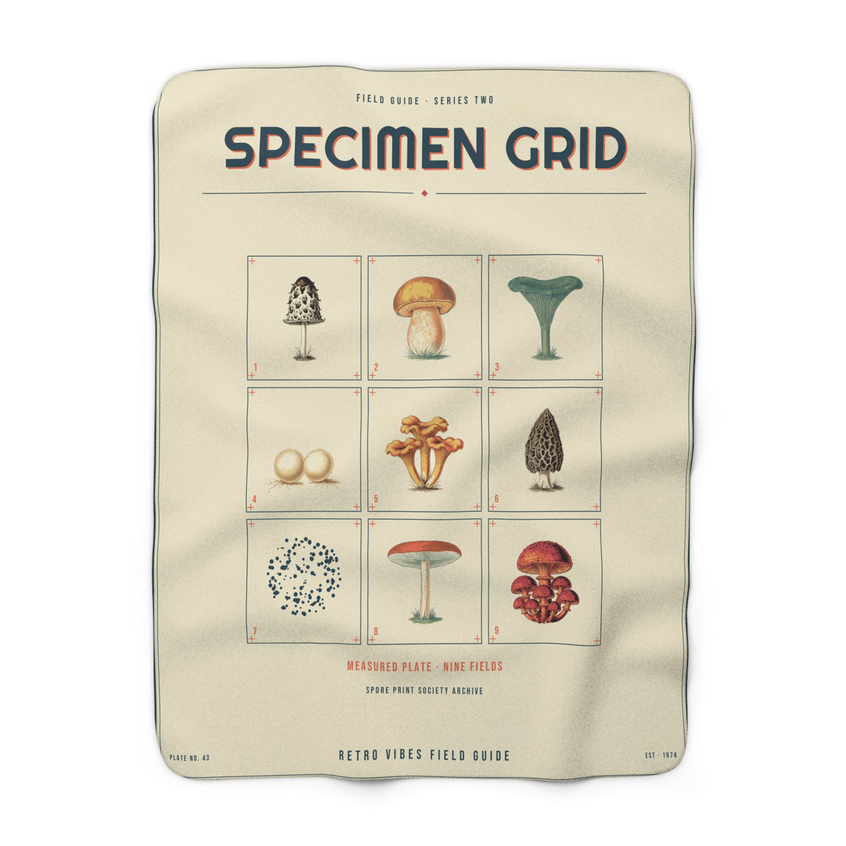 Spore Specimen Grid Sherpa Fleece Blanket