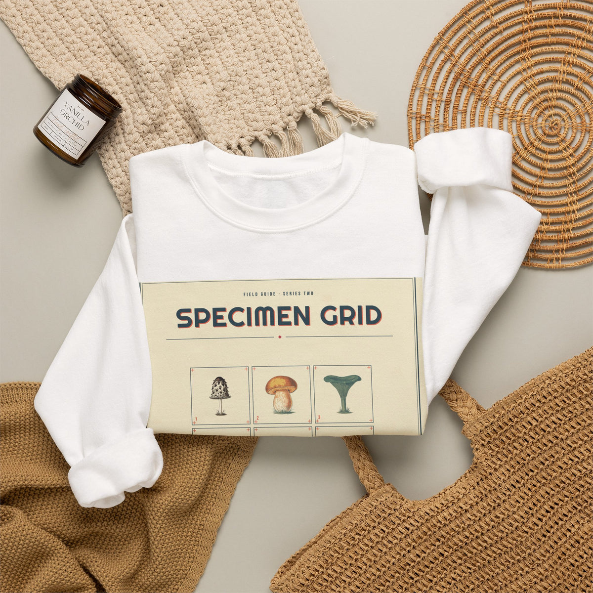 Spore Specimen Grid Crewneck Sweatshirt