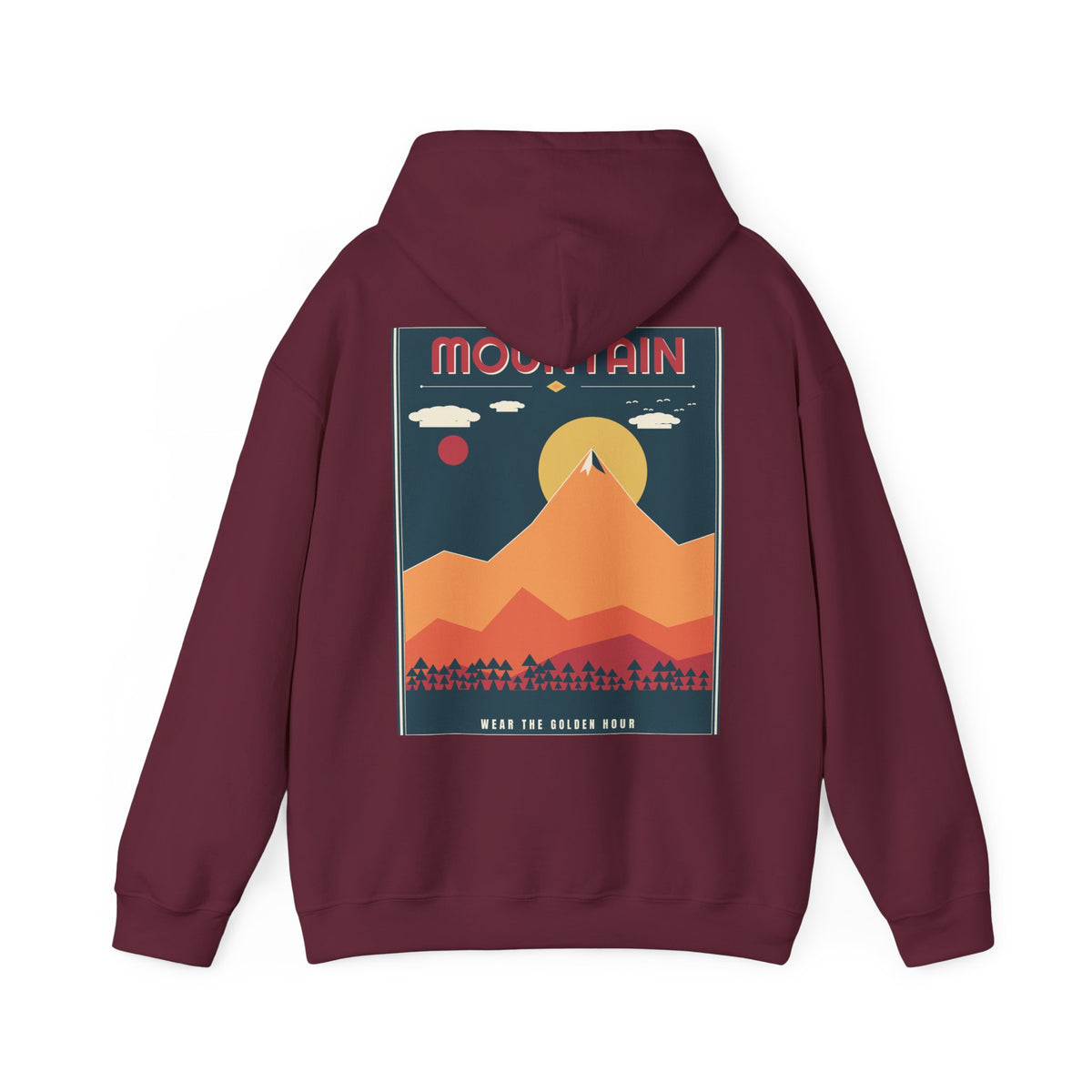 Mountain Poster Hoodie — Retro Vibes