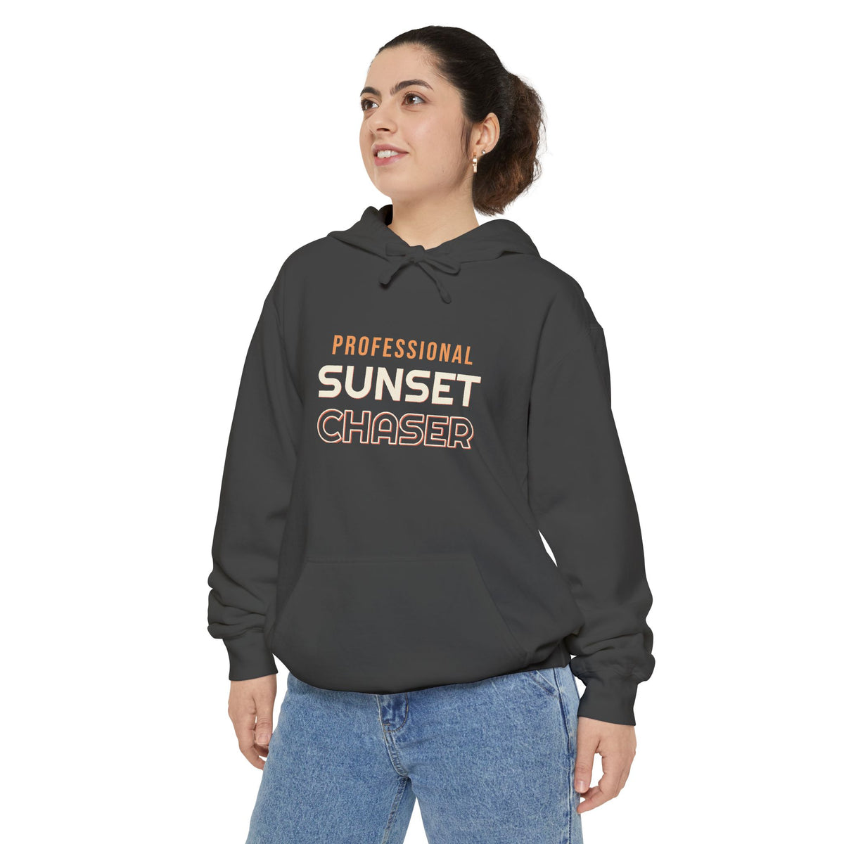 Professional Sunset Chaser Hoodie by Retro Vibes — product view 3
