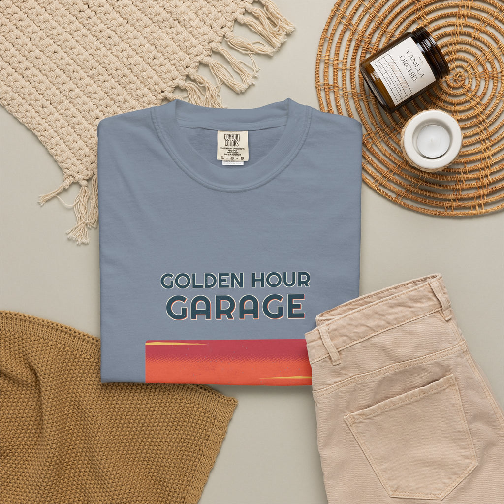 Golden Hour Garage Tee — Retro Vibes