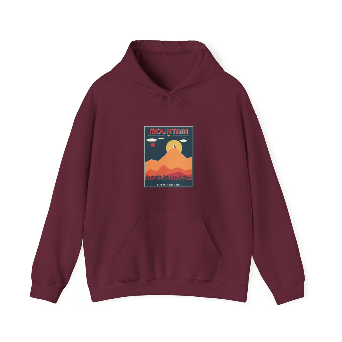 Mountain Poster Hoodie — Retro Vibes