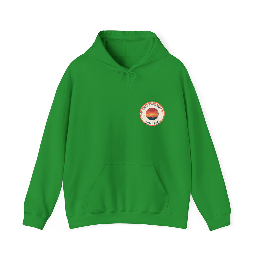 Golden Hour Park Patch Hoodie — Retro Vibes