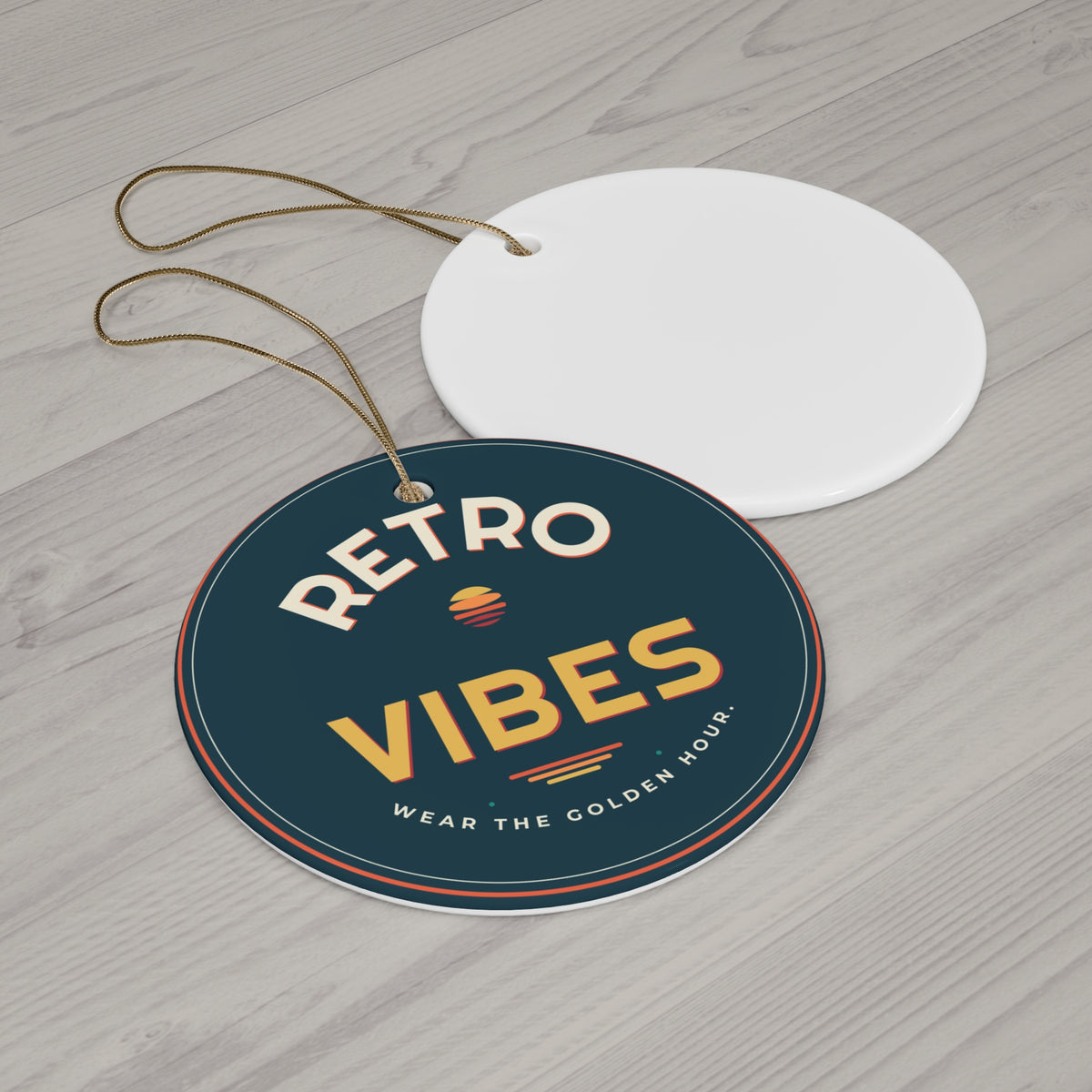 Retro Vibes Wear the Golden Hour Ornament