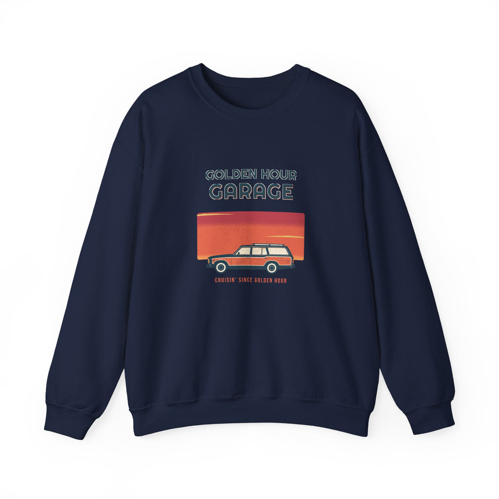 Golden Hour Garage Crewneck Sweatshirt
