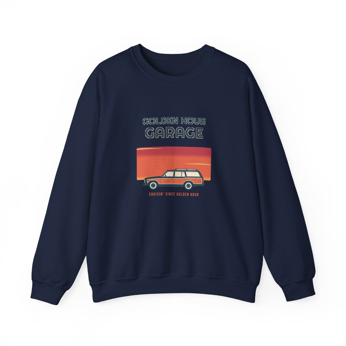 Golden Hour Garage Crewneck Sweatshirt