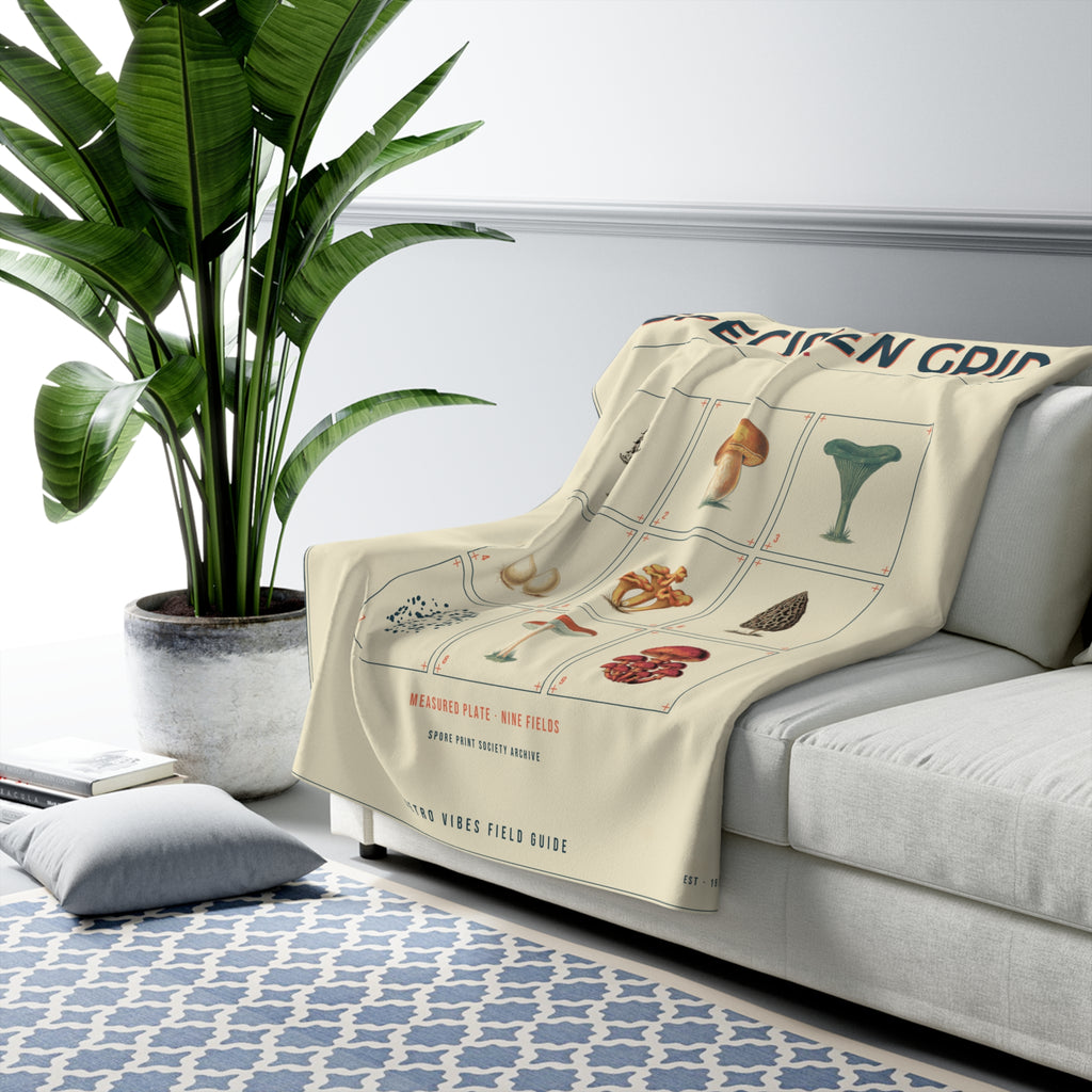 Spore Specimen Grid Sherpa Fleece Blanket