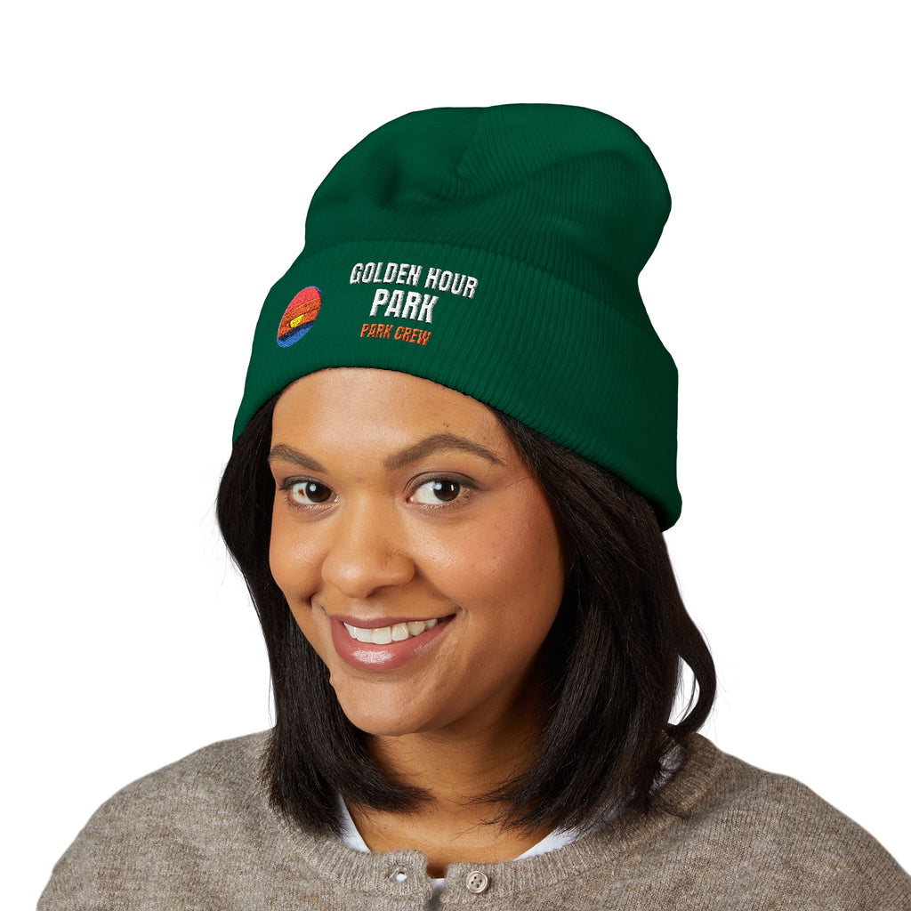 Golden Hour Park Patch Beanie by Retro Vibes — product view 5