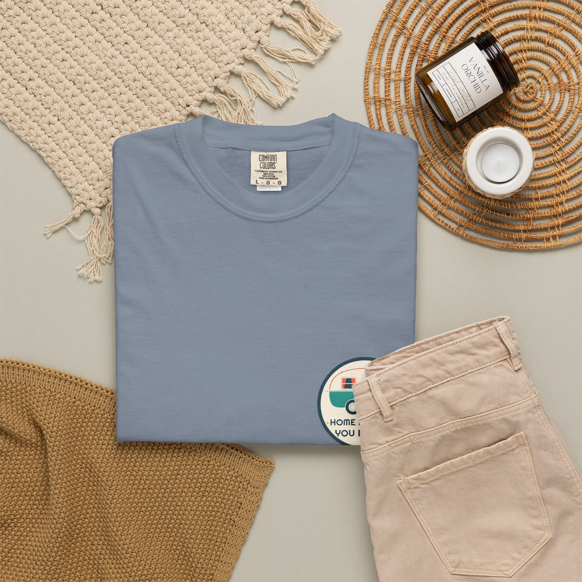 Home Is Where You Park It Badge Tee by Retro Vibes — product view 8