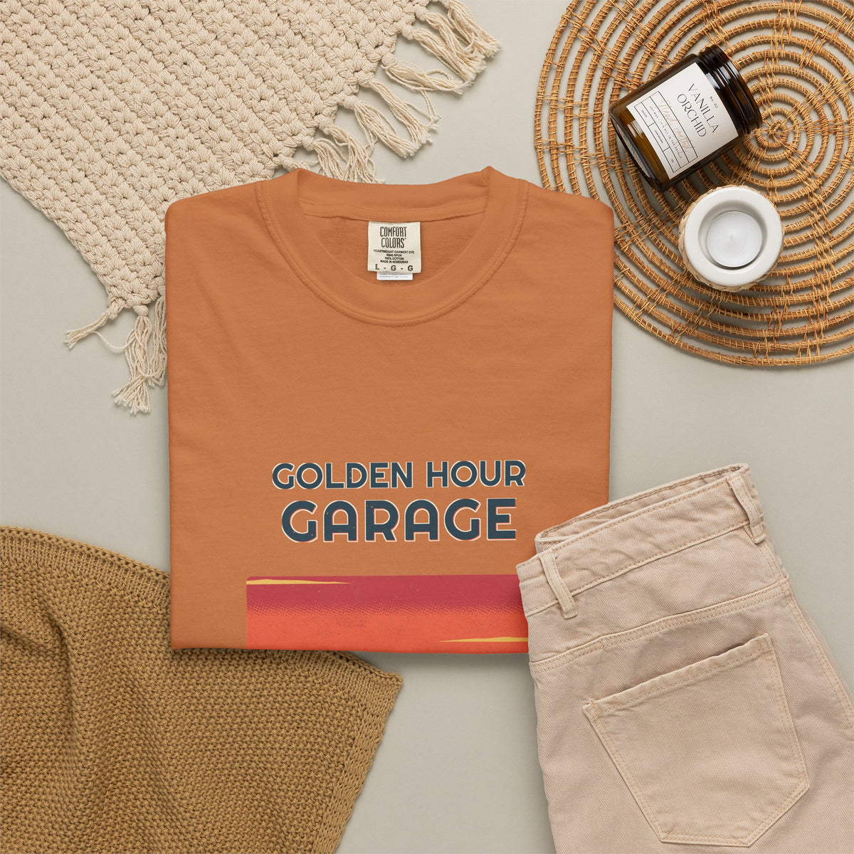 Golden Hour Garage Tee — Retro Vibes