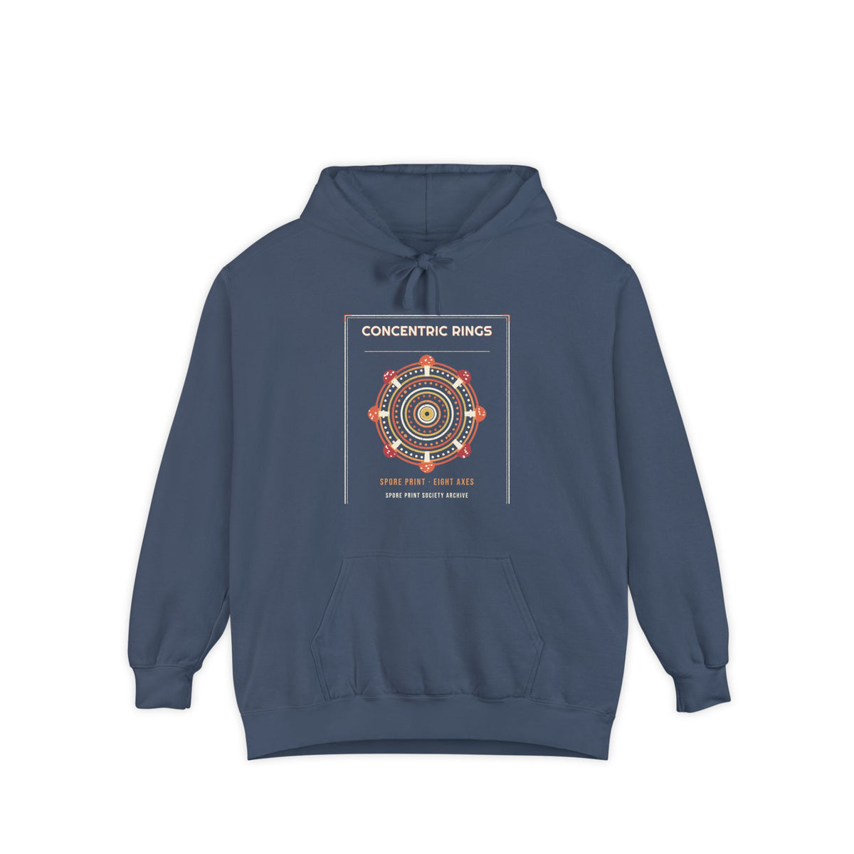Concentric Spore Rings Hoodie — Retro Vibes