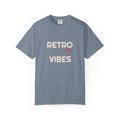 Stacked Wordmark — a Batch 2 Retro Vibes original in the locked 70s palette, printed on a Comfort Colors 1717 garment-dyed tee by Retro Vibes