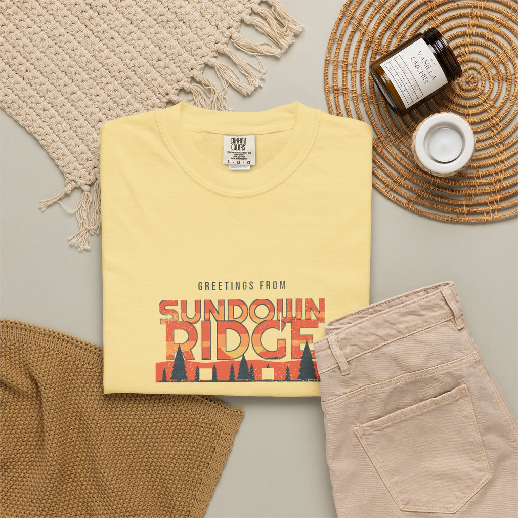 Greetings from Sundown Ridge Tee by Retro Vibes — product view 9