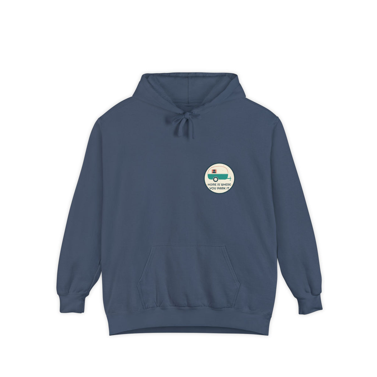 Home Is Where You Park It Badge Hoodie by Retro Vibes — product view 2