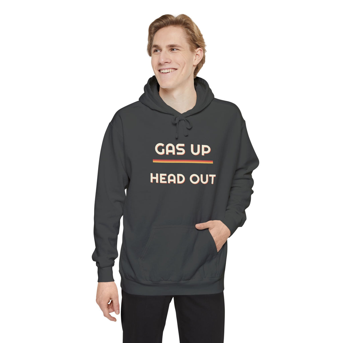 Gas Up Head Out Hoodie by Retro Vibes — product view 5