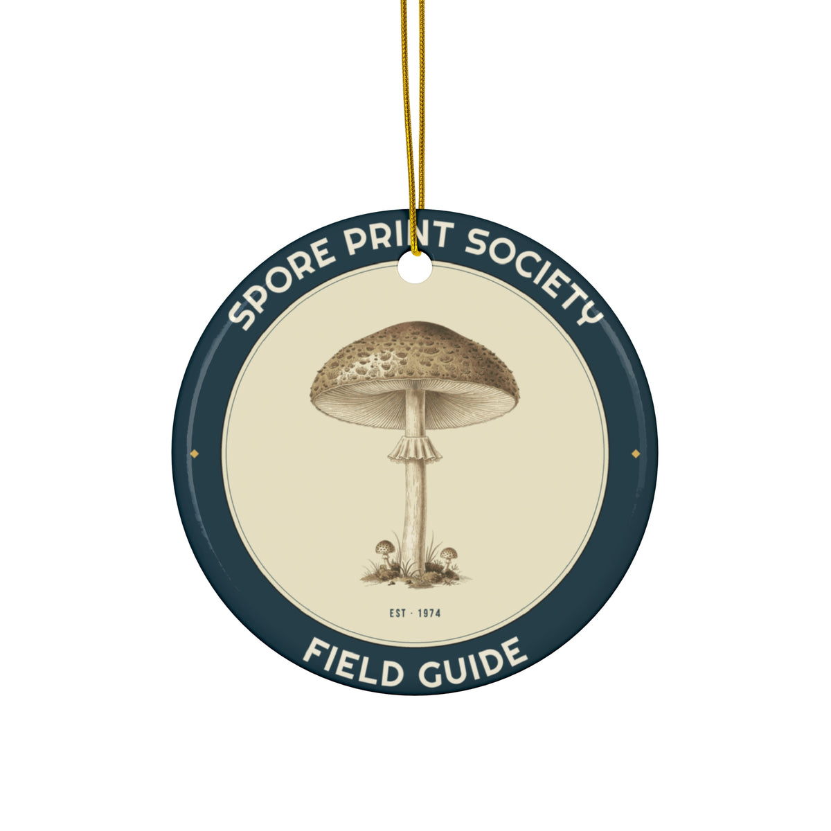 Spore Print Society Field Guide Badge Ornament