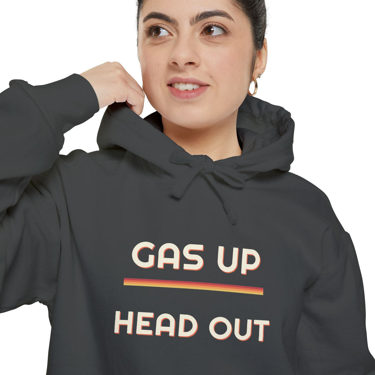 Gas Up Head Out Hoodie by Retro Vibes — product view 4
