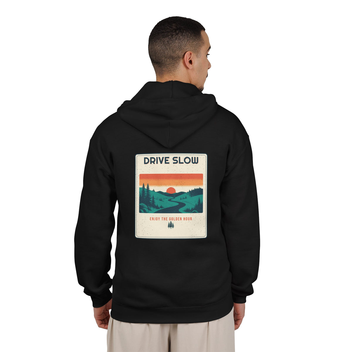 Drive Slow Zip Hoodie — Retro Vibes