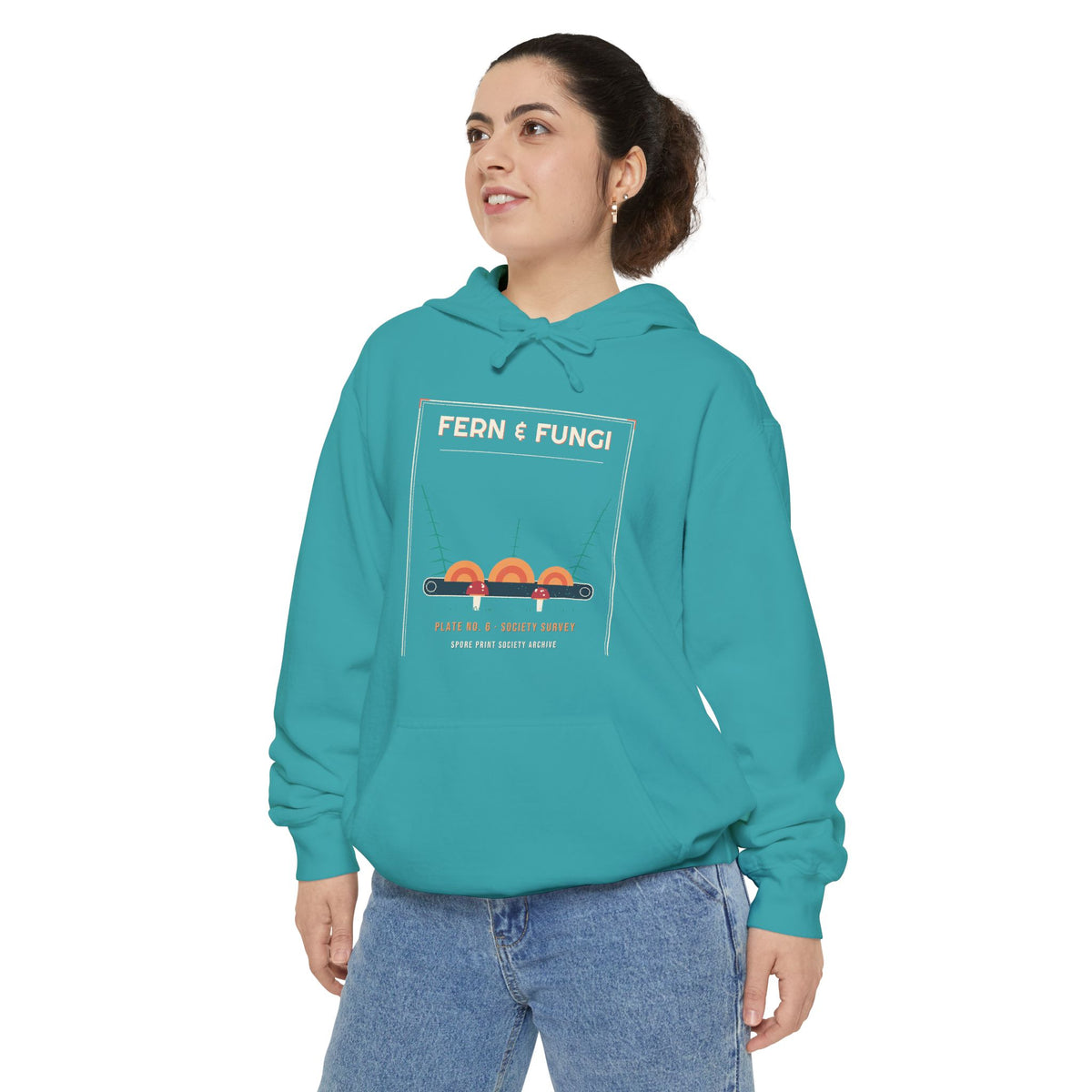 Fern & Fungi Plate Hoodie — Retro Vibes
