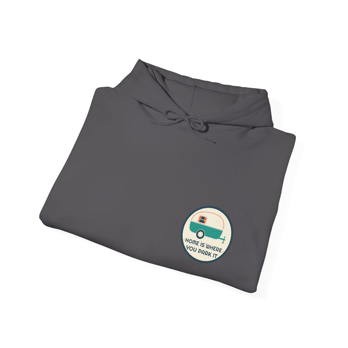 Home Is Where You Park It Badge Hoodie — Retro Vibes