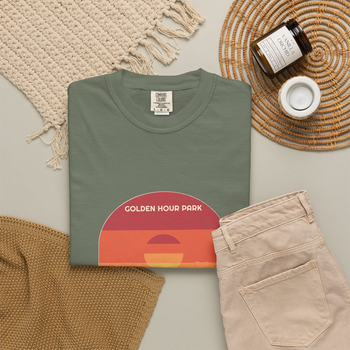 Golden Hour Park Tee — Retro Vibes