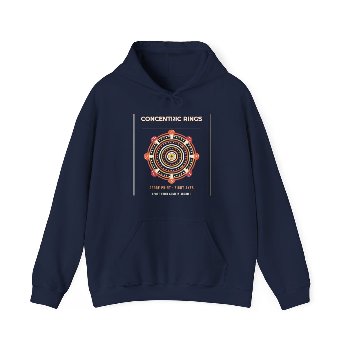 Concentric Spore Rings Hoodie — Retro Vibes