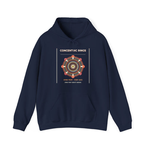 Concentric Spore Rings Hoodie — Retro Vibes