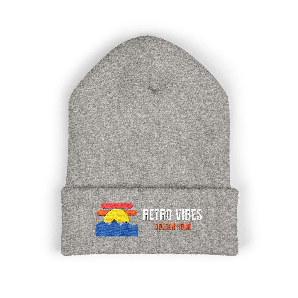 Sun Badge Beanie — Retro Vibes