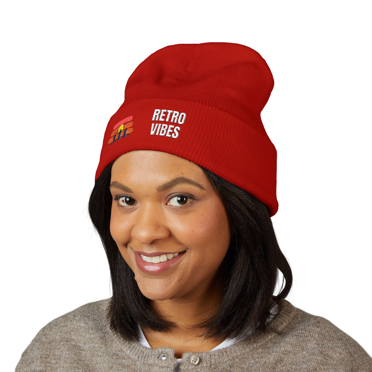 Crest Ring Badge Beanie — Retro Vibes