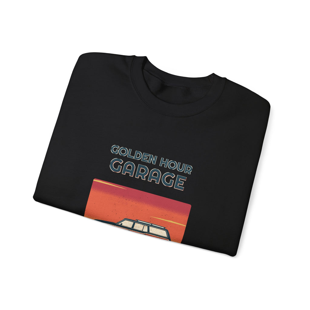 Golden Hour Garage Crewneck Sweatshirt