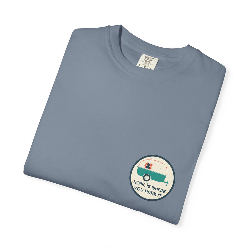 Home Is Where You Park It Badge Tee by Retro Vibes — product view 7