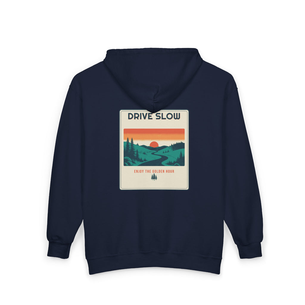 Drive Slow Zip Hoodie — Retro Vibes