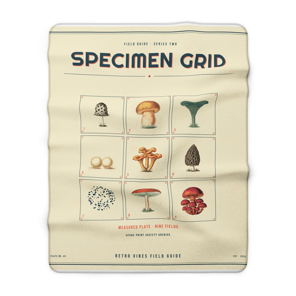 Spore Specimen Grid Sherpa Fleece Blanket