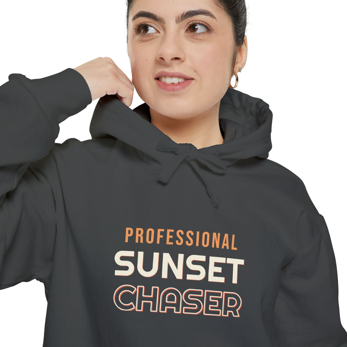 Professional Sunset Chaser Hoodie by Retro Vibes — product view 4